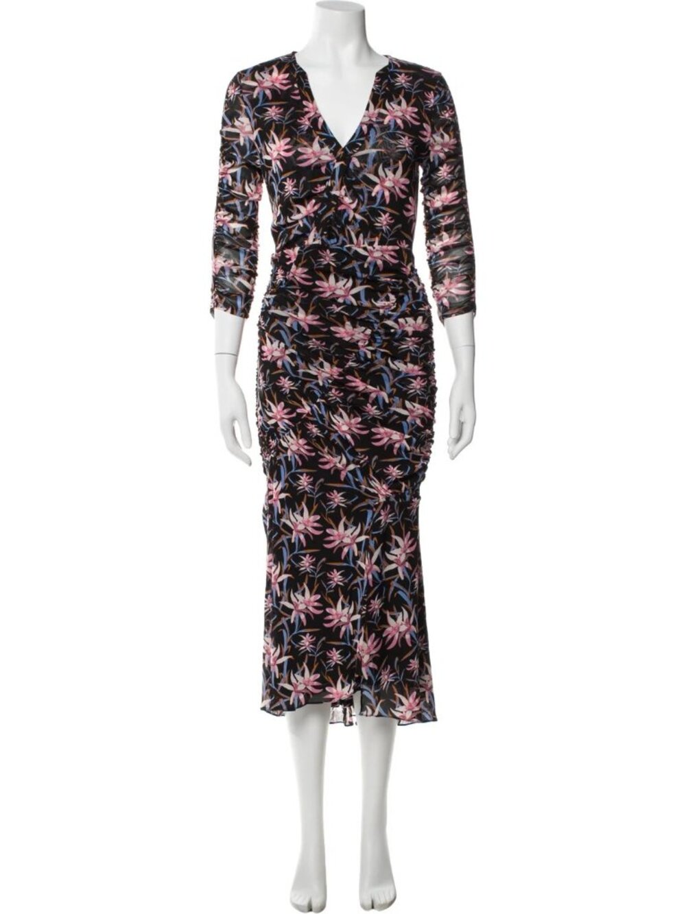 Diane von Furstenberg Floral Print Dress, M